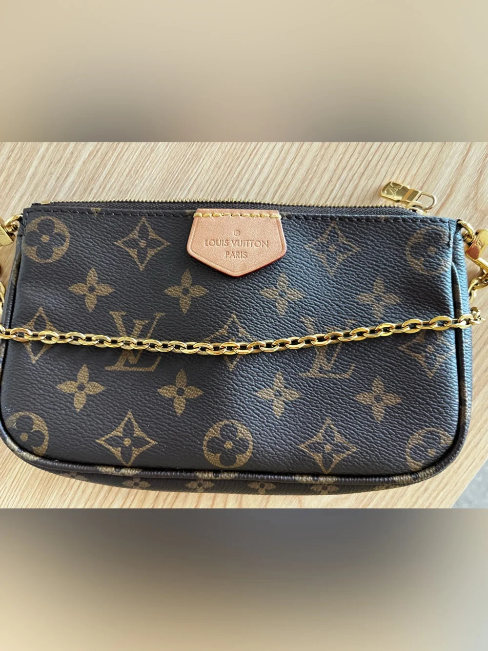 Authentic Louis Vuitton Mini Pochette Brown Monogram Canvas purse